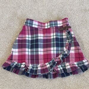 Janie and Jack Plaid Mini Skirt in Pink and Purple